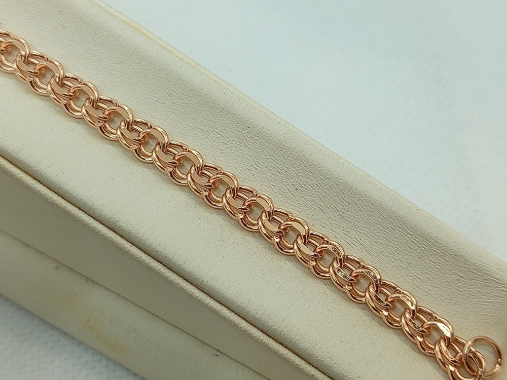 БРАСЛЕТ ПУСТОТЕЛЫЙ Бисмарк (Au 585)