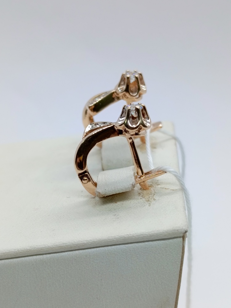 СКМИ585 СЕРЬГИ С КАМНЯМИ (Au 585)