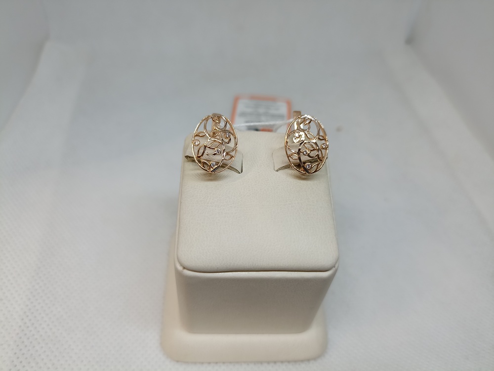 СКМИ585 СЕРЬГИ С КАМНЯМИ (Au 585)