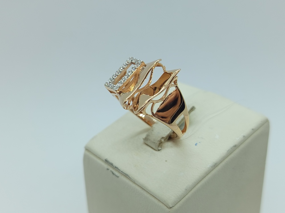 КОЛЬЦО С КАМНЯМИ (Au 585)