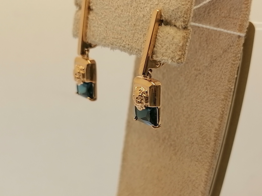 СЕРЬГИ ЛОНДОН БЛЮ ТОПАЗ (Au 585)