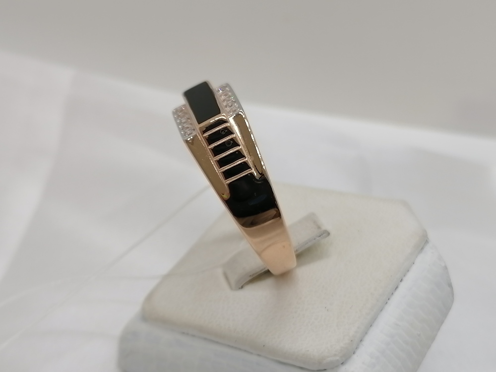 КОЛЬЦО ПЕЧАТКА с камнями (Au 585)