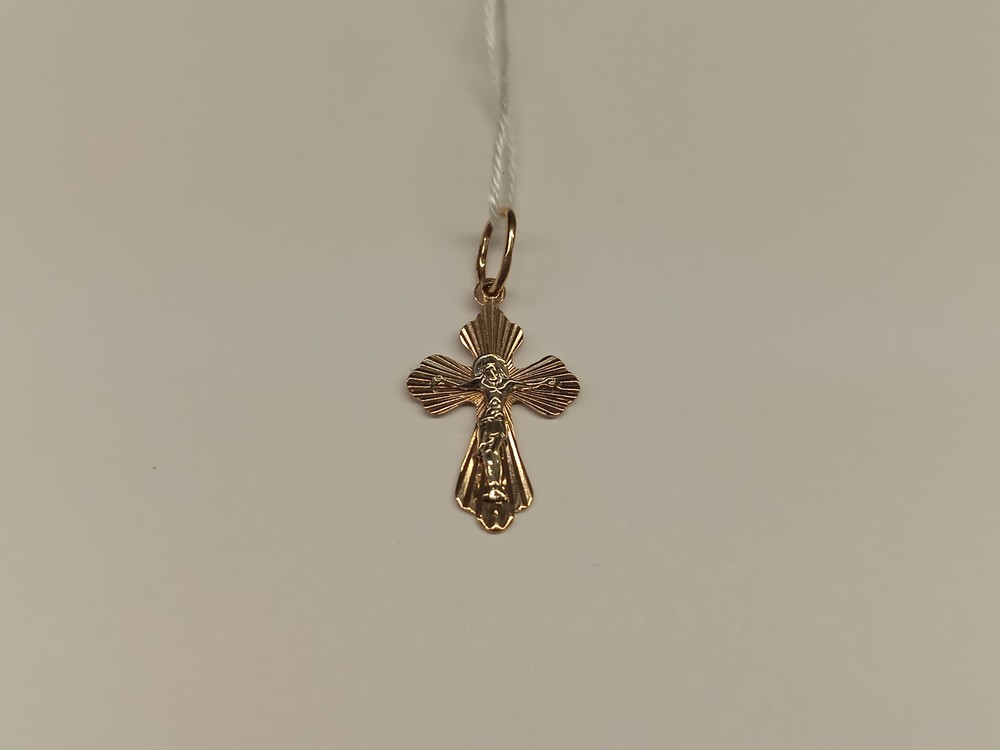 ПОДКБК585 ПОДВЕСКА КРЕСТ БЕЗ КАМНЯ (Au 585)