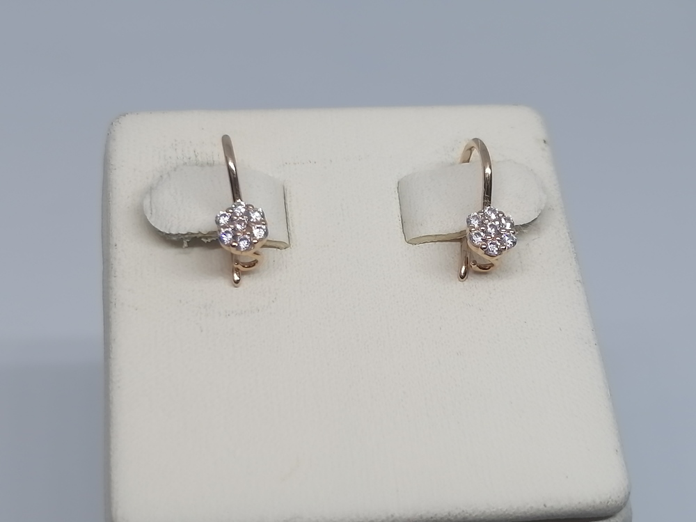 СПТ585 СЕРЬГИ С ПЕТЕЛЬКОЙ (Au 585)