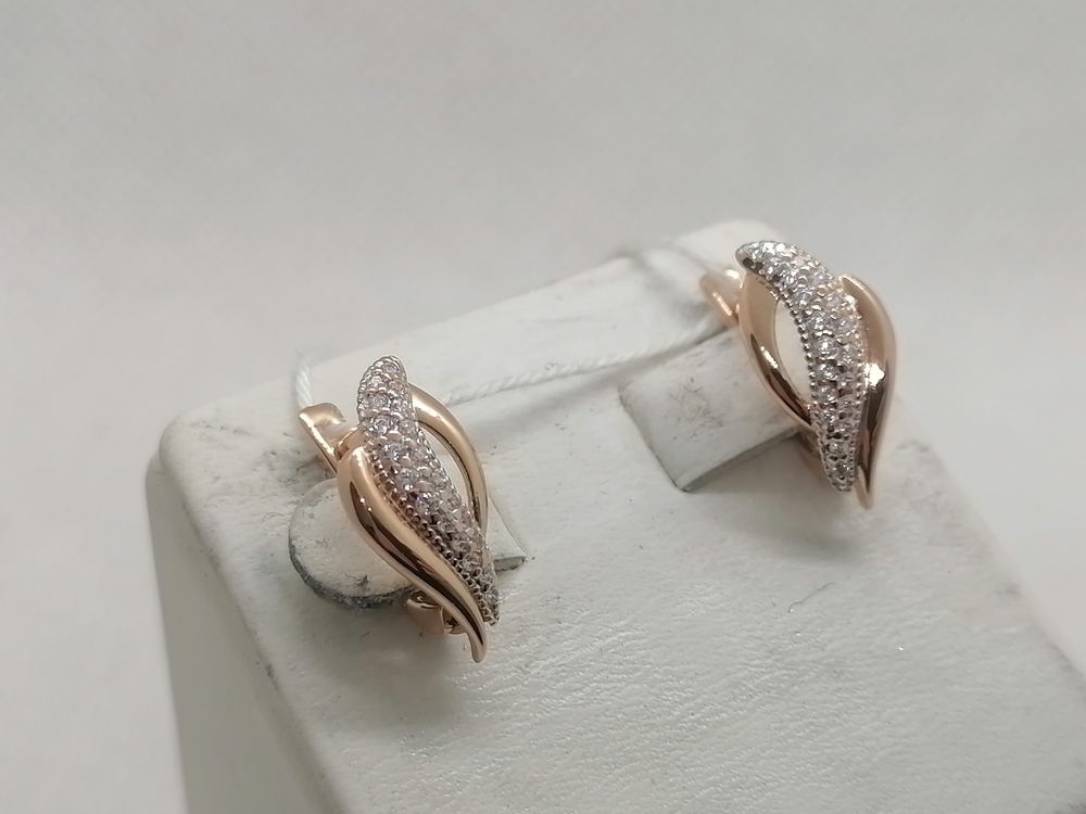 СКМИ585 СЕРЬГИ С КАМНЯМИ (Au 585)