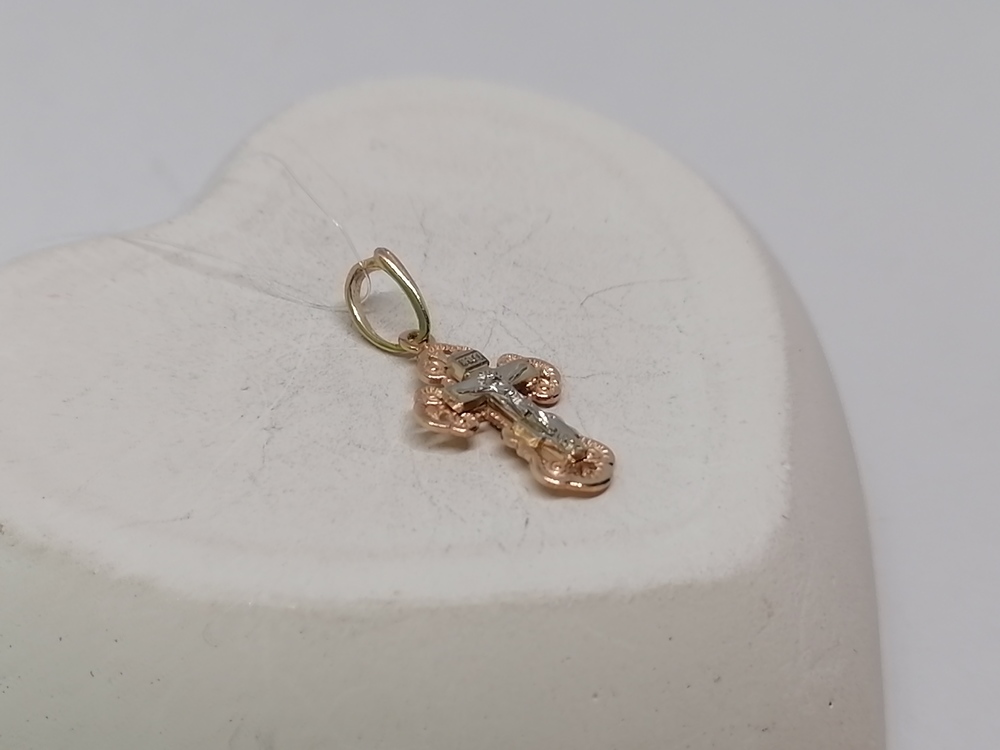 ПОДВЕСКА КРЕСТ без камня (Au 585)