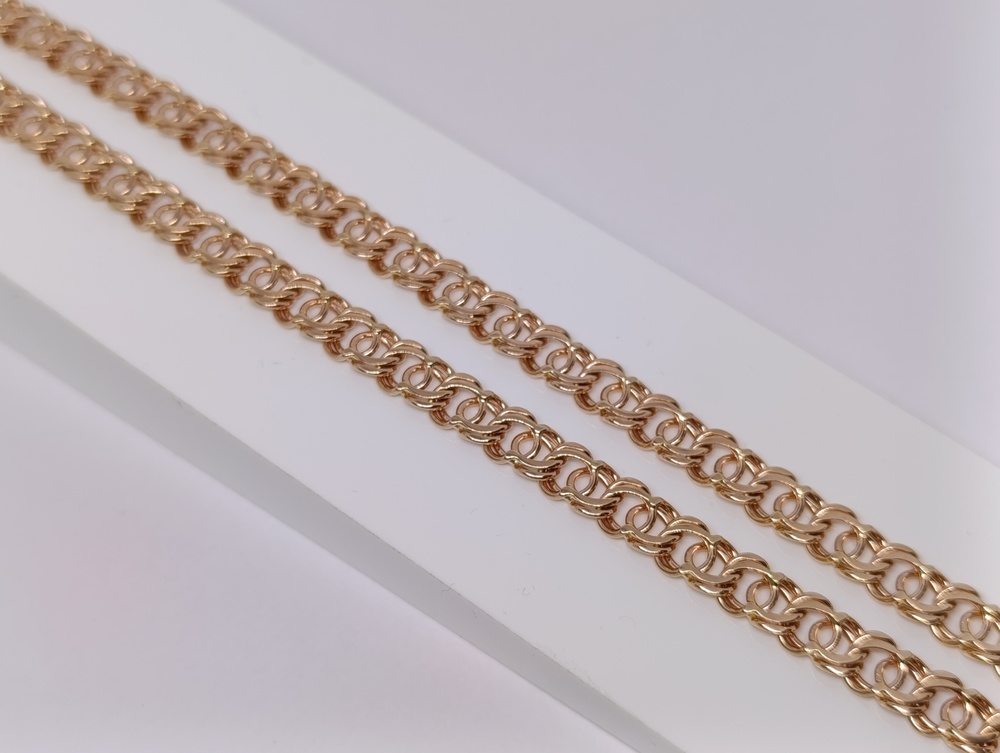 ЦЛБА585 ЦЕПЬ ПОЛНОВЕСНАЯ Бисмарк арабский (Au 585)