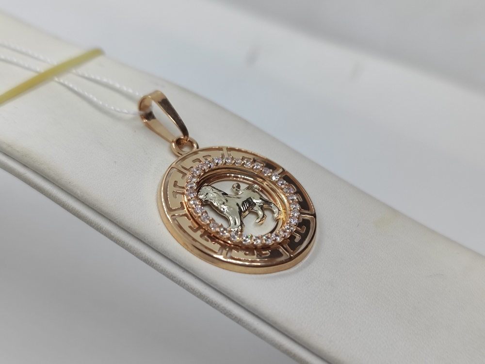 КрСВП/вод/Ф ПОДВЕСКА ЗНАК ЗОДИАКА ВОДОЛЕЙ (Au 585)