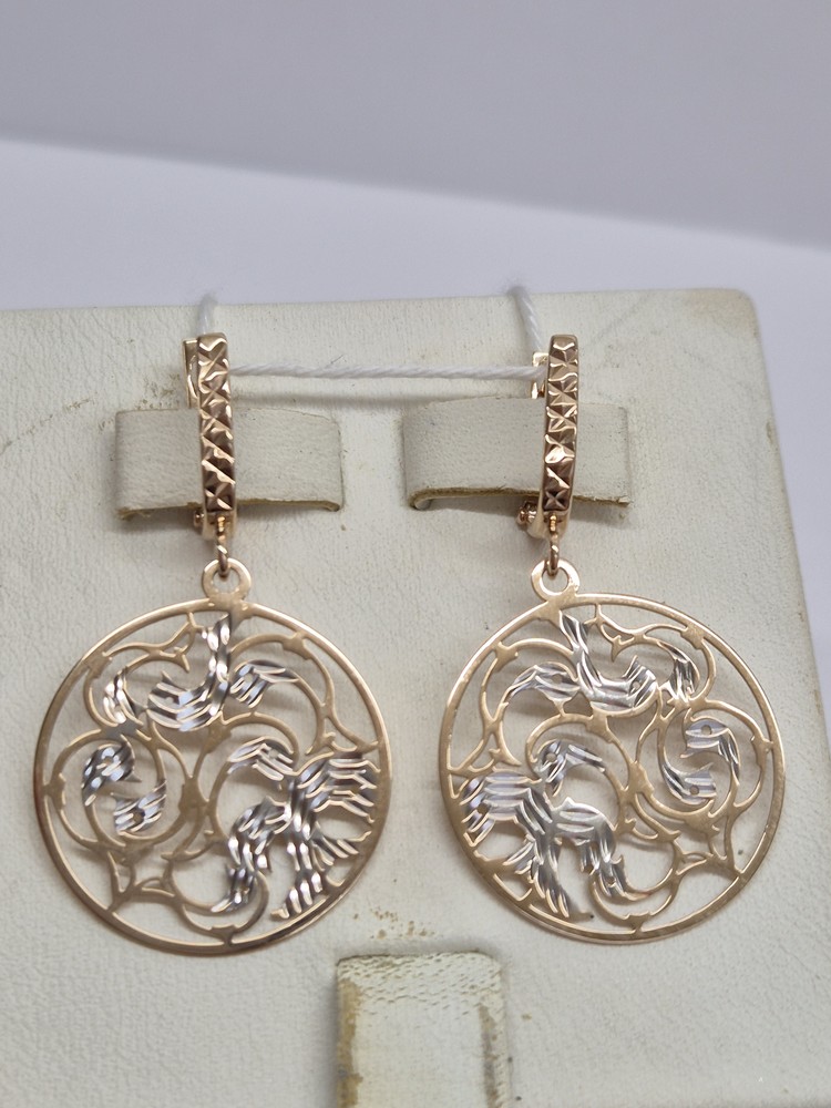 СБКМ585 СЕРЬГИ БЕЗ КАМНЯ (Au 585)