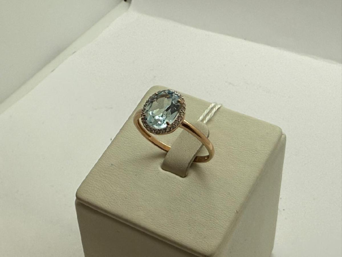 КОЛЬЦО С КАМНЯМИ (Au 585)