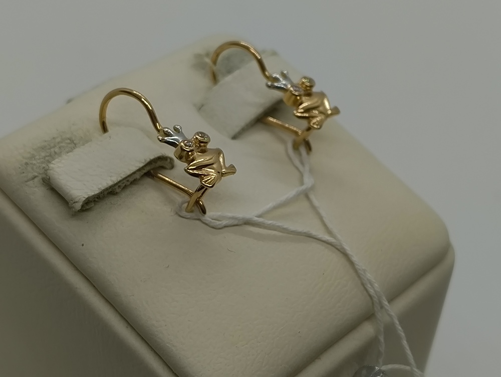 СКМИ585 СЕРЬГИ С КАМНЯМИ (Au 585)