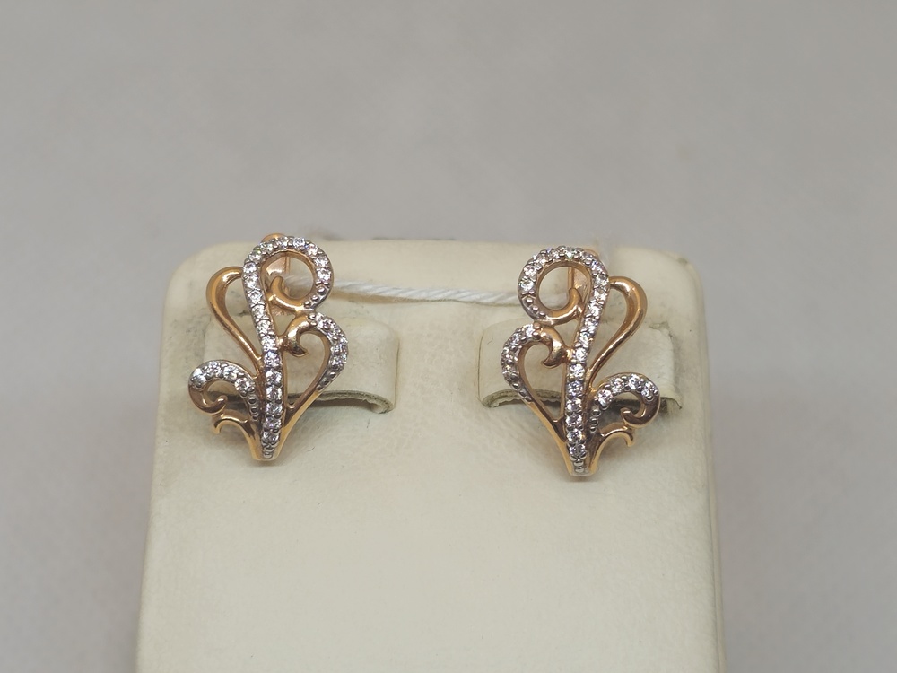 СКМИ585 СЕРЬГИ С КАМНЯМИ (Au 585)