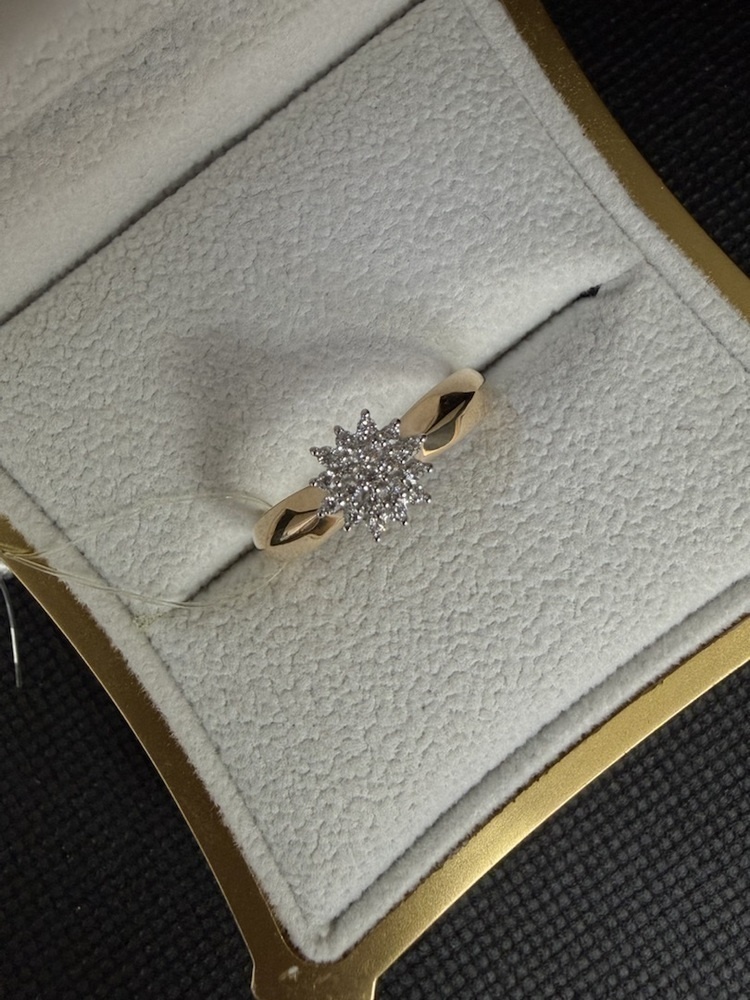 КОЛЬЦО С КАМНЯМИ (Au 585)