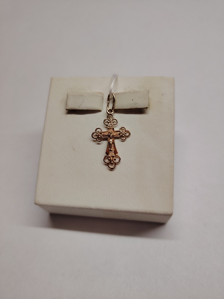 ПОДВЕСКА КРЕСТ БЕЗ КАМНЯ (Au 585)