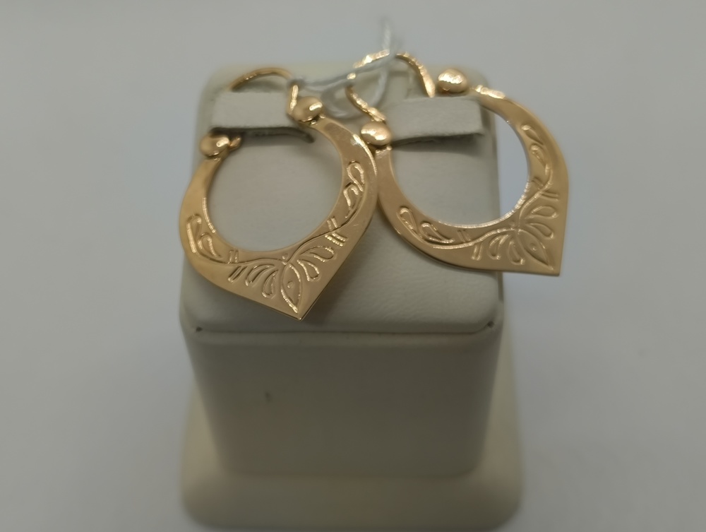 СБКМ583 СЕРЬГИ БЕЗ КАМНЯ (Au 583)