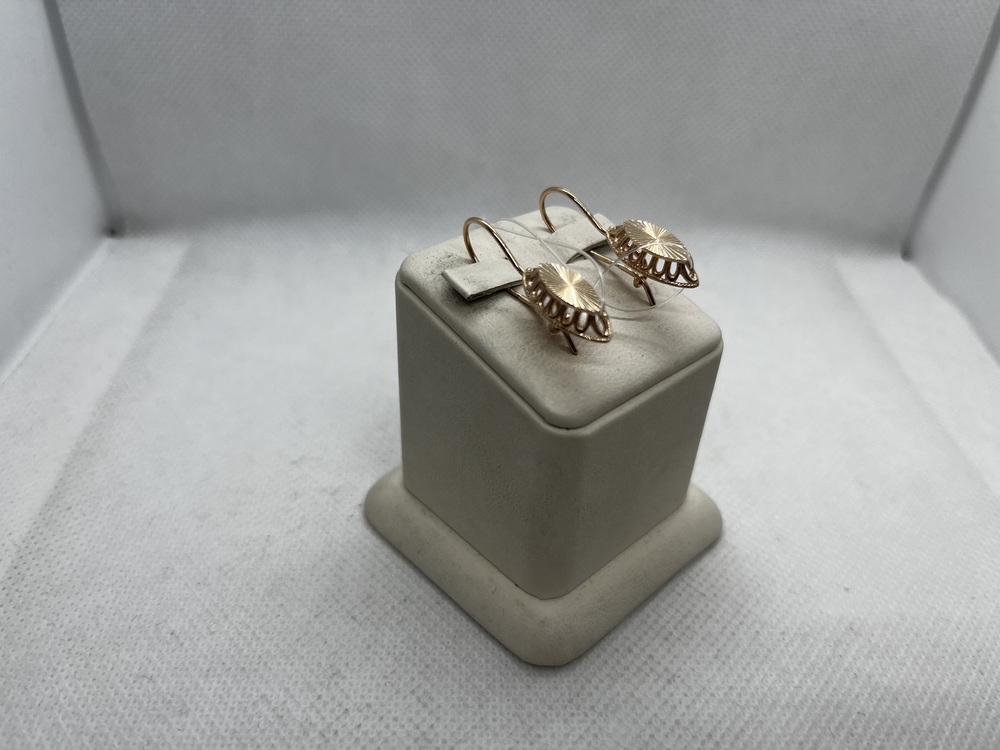 2655А СЕРЬГИ ПЕТЕЛЬКА без камня (Au 585)