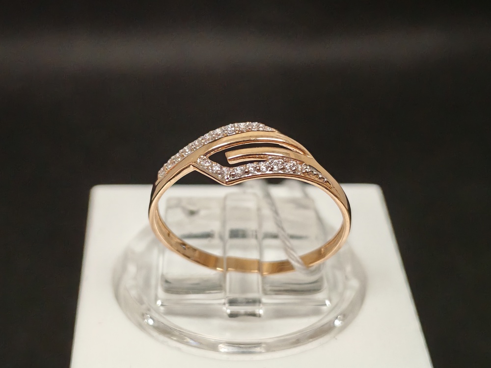 КОЛЬЦО С КАМНЯМИ (Au 585)