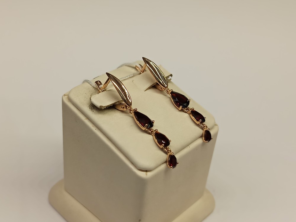 СКМИ585 СЕРЬГИ С КАМНЯМИ (Au 585)