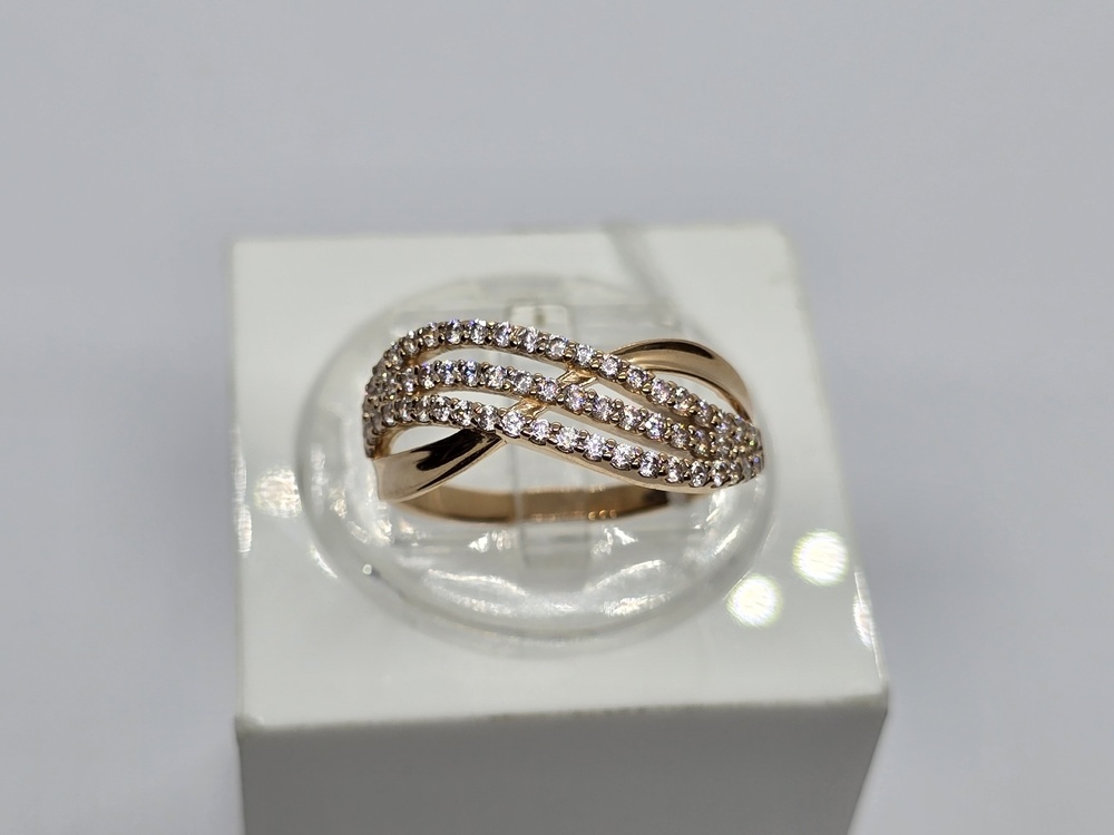 КОЛЬЦО С КАМНЯМИ (Au 585)