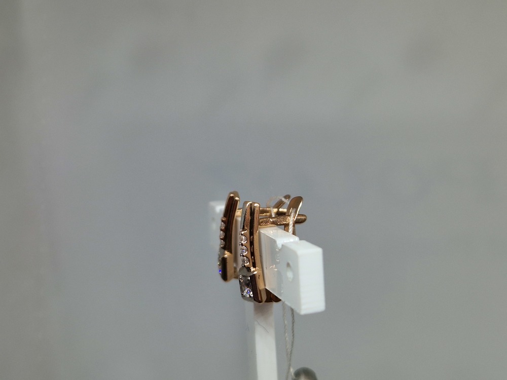 СКМИ585 СЕРЬГИ С КАМНЯМИ (Au 585)