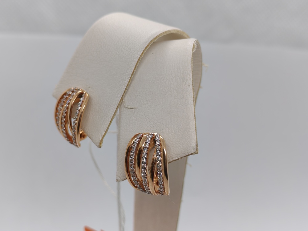 СКМИ585 СЕРЬГИ С КАМНЯМИ (Au 585)