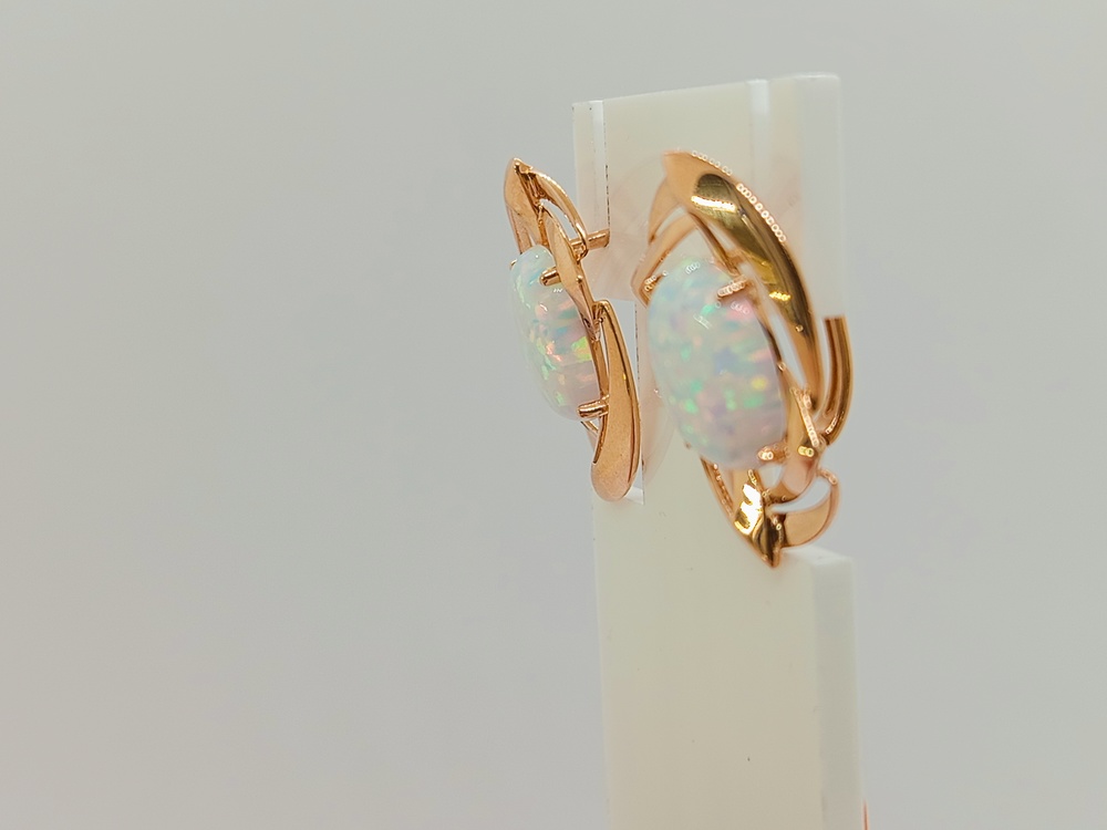 СКМ585 СЕРЬГИ С КАМНЕМ (Au 585)