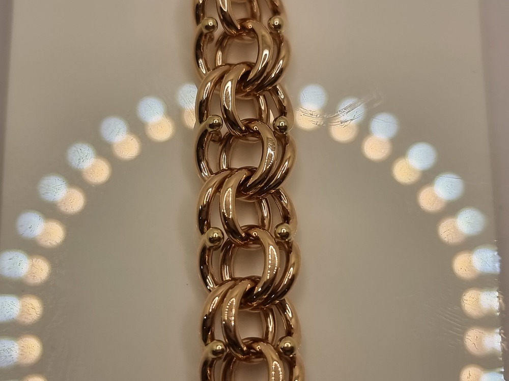 Бр-0011-150 БРАСЛЕТ ПУСТОТЕЛЫЙ Бисмарк (Au 585)