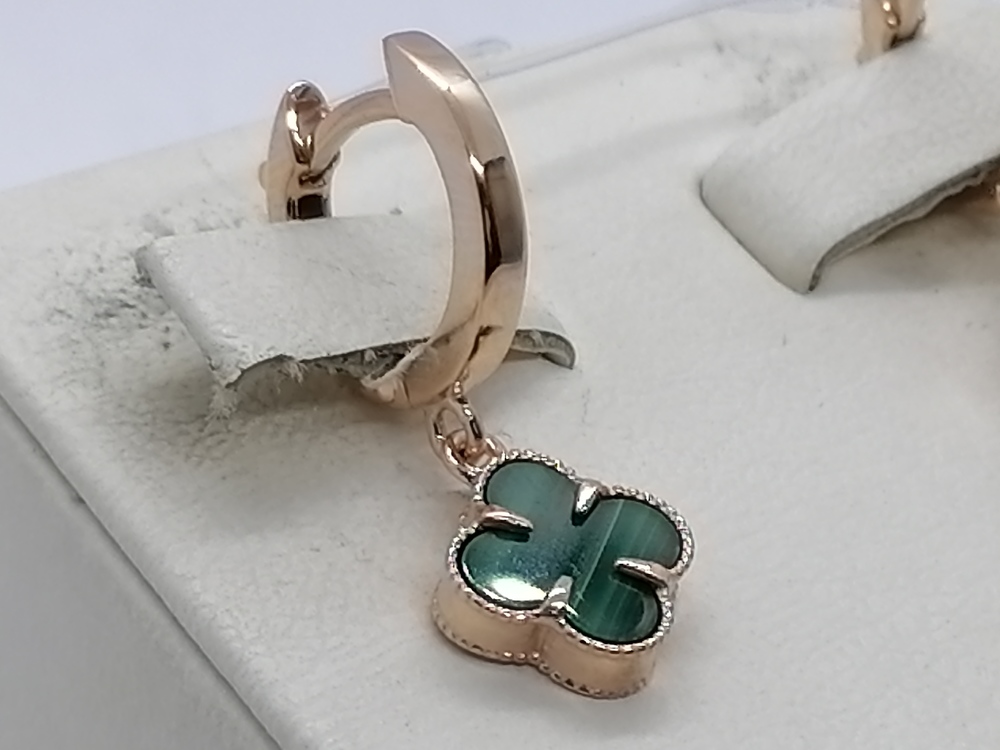 СЕРЬГИ С КАМНЕМ (Au 585)