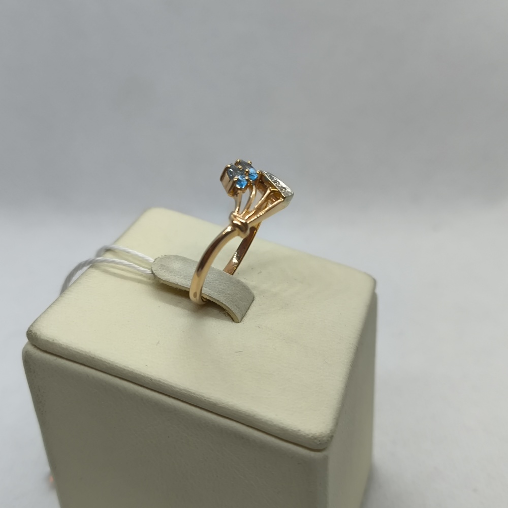 КОЛЬЦО С КАМНЯМИ (Au 585)