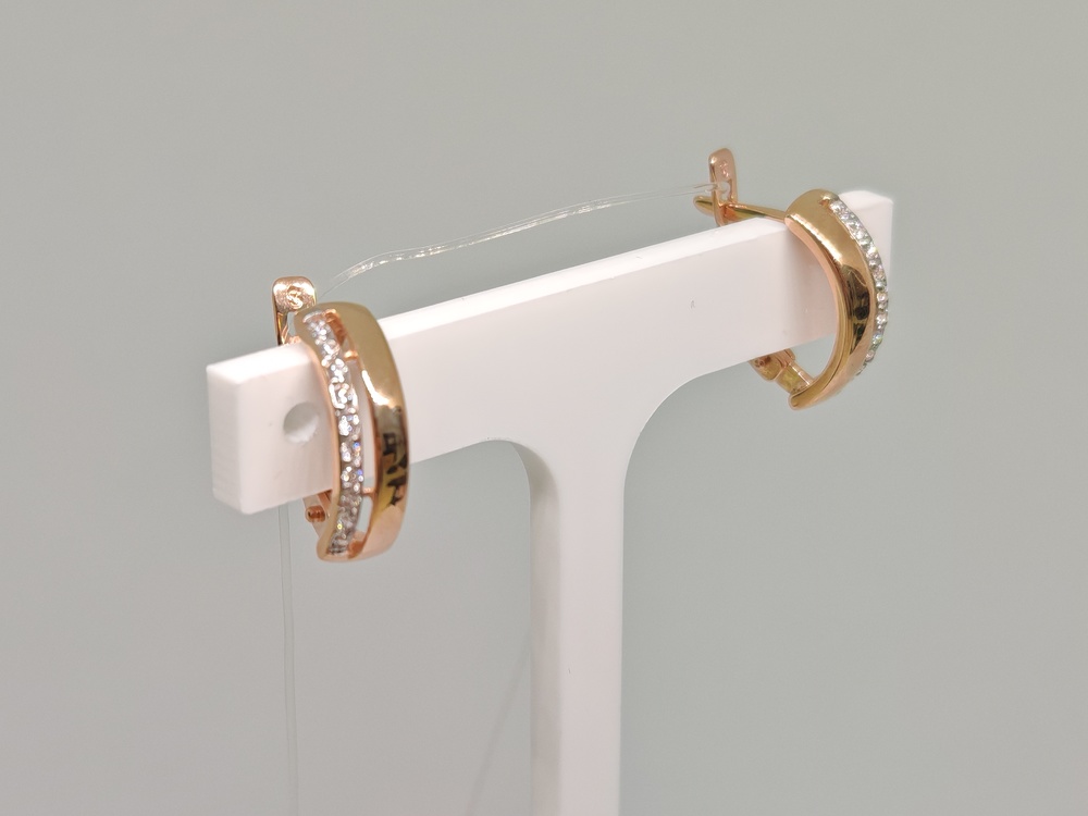 027186 СЕРЬГИ С КАМНЯМИ (Au 585)