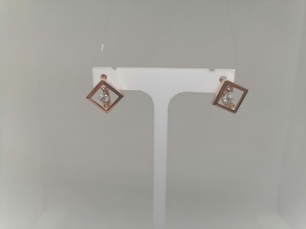 СЕРЬГИ С КАМНЕМ (Au 585)