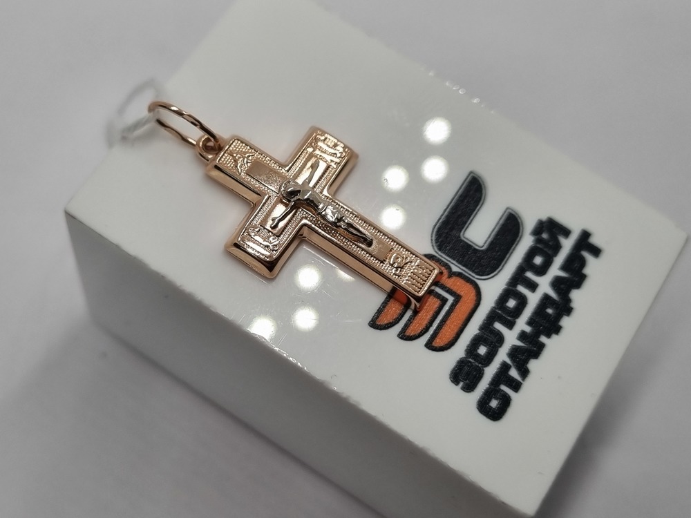 ПОДКБК585 ПОДВЕСКА КРЕСТ БЕЗ КАМНЯ (Au 585)