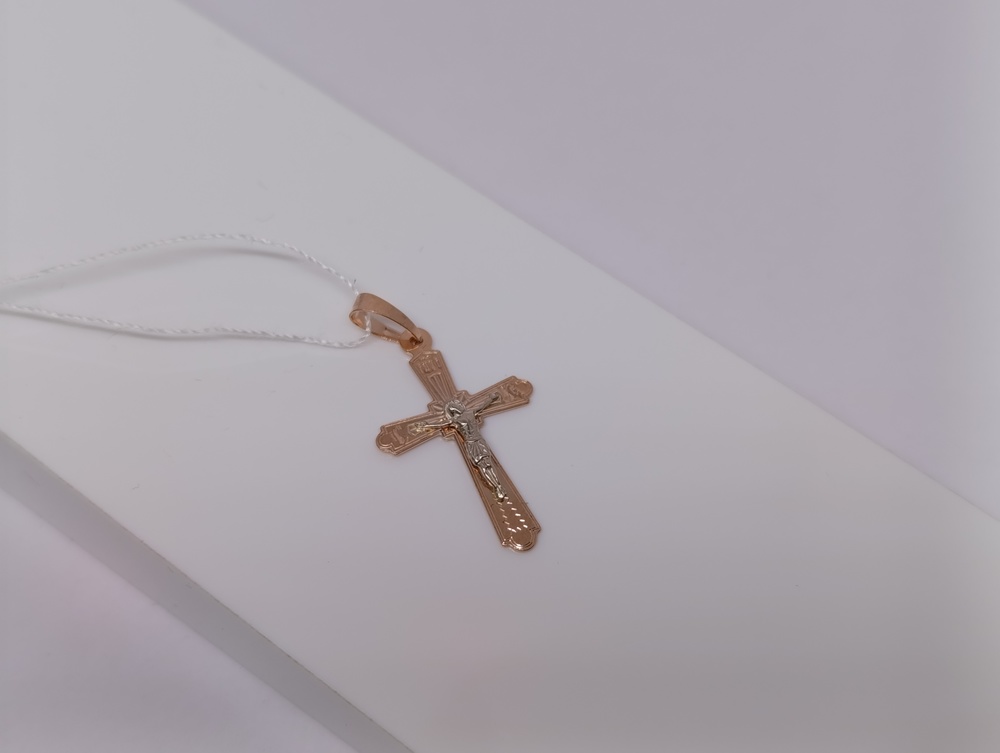 102-ИХ-22.23-12 ПОДВЕСКА КРЕСТ (Au 585)