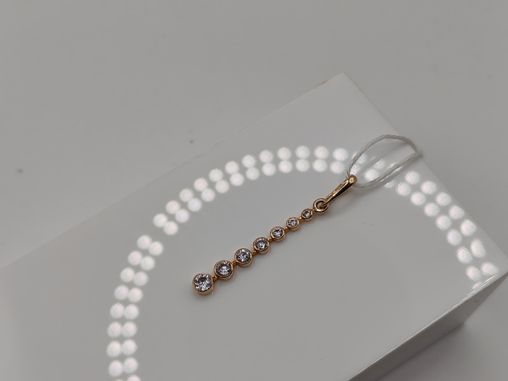 ПОДКМИ585 ПОДВЕСКА С КАМНЯМИ (Au 585)