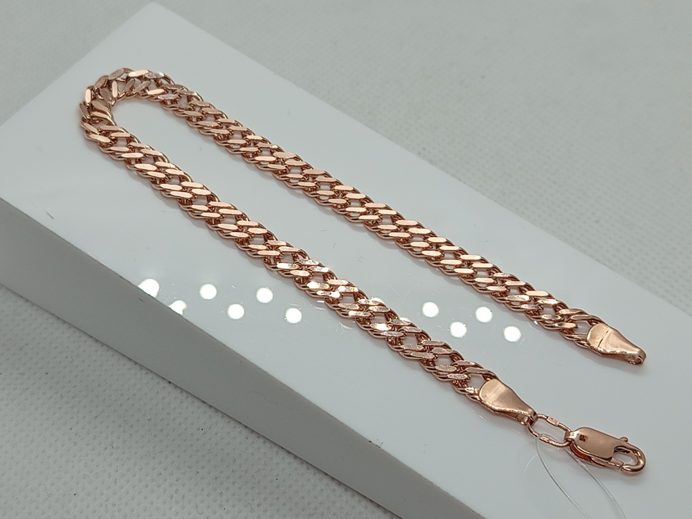 БРАСЛЕТ ПУСТОТЕЛЫЙ Ромб двойной (Au 585)