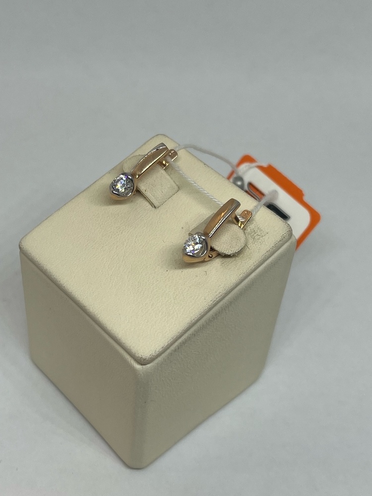 СЕРЬГИ С КАМНЕМ (Au 585)