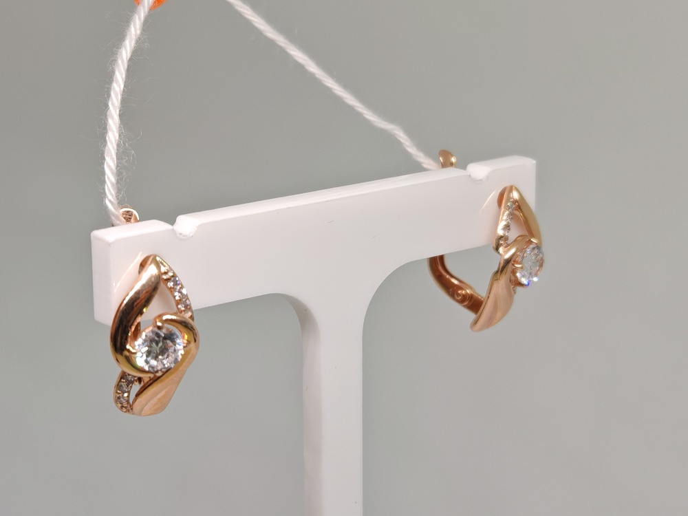 СКМИ585 СЕРЬГИ С КАМНЯМИ (Au 585)