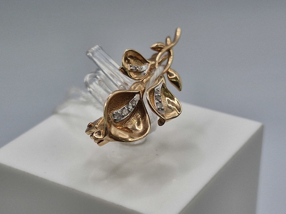 БРОШЬ БРИЛЛИАНТ Au 585