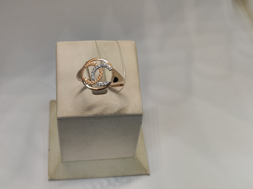 КОЛЬЦО С КАМНЯМИ (Au 585)