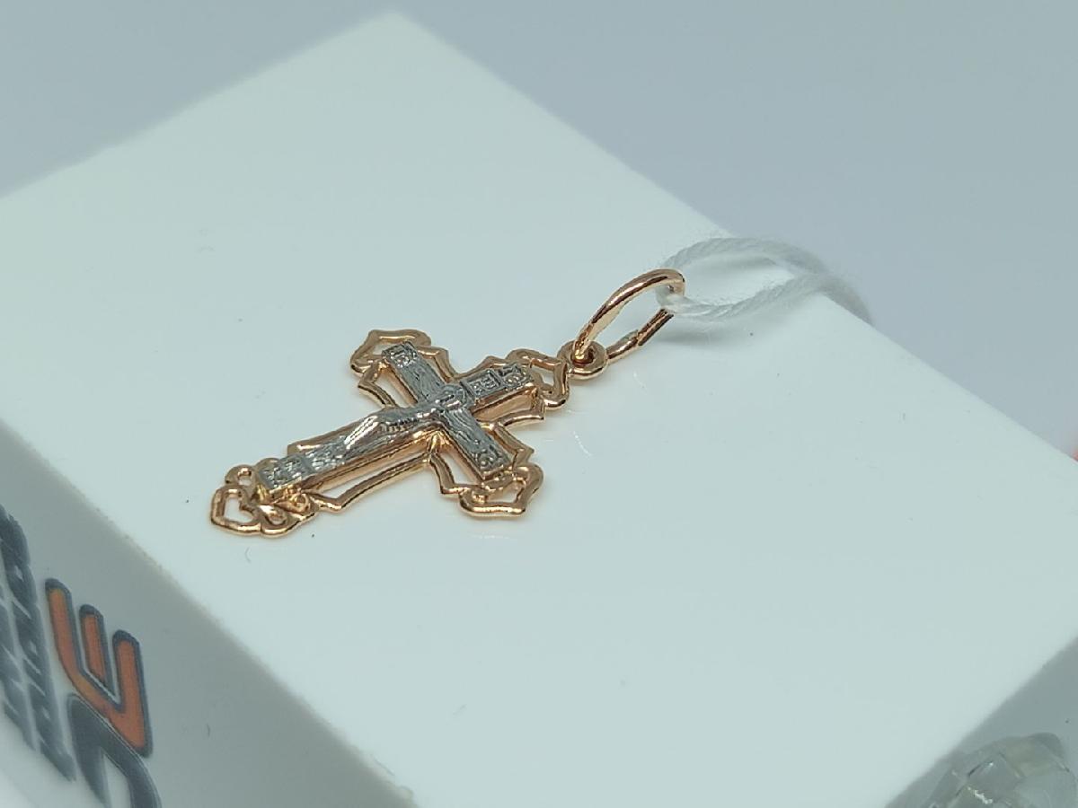 ПОДВЕСКА КРЕСТ БЕЗ КАМНЯ (Au 585)