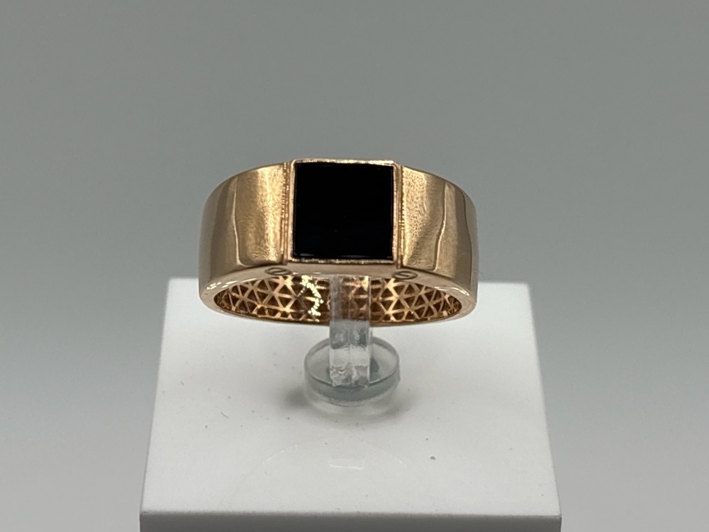 КОЛЬЦО ПЕЧАТКА с камнем (Au 585)