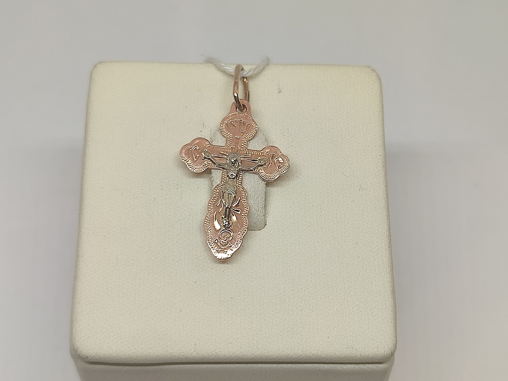 ПОДКБК585 ПОДВЕСКА КРЕСТ БЕЗ КАМНЯ (Au 585)