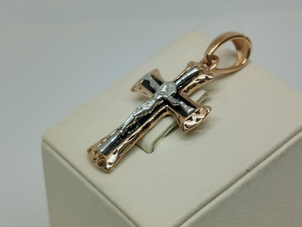 ПОДВЕСКА КРЕСТ с камнем (Au 585)