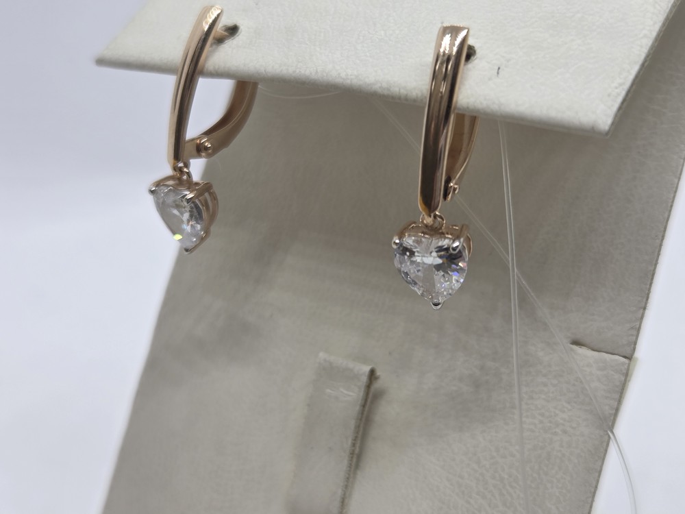 СЕРЬГИ С КАМНЕМ (Au 585)