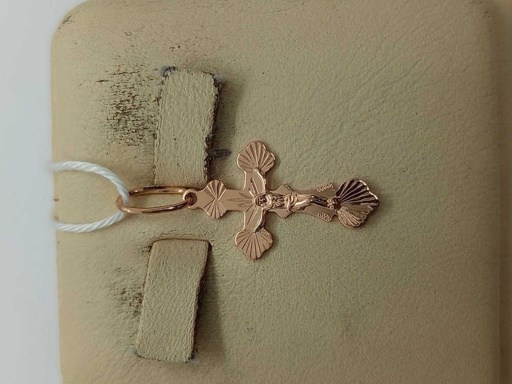 ПОДКБК585 ПОДВЕСКА КРЕСТ БЕЗ КАМНЯ (Au 585)