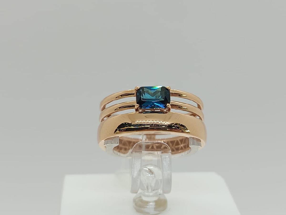 КОЛЬЦО ЛОНДОН БЛЮ ТОПАЗ (Au 585)