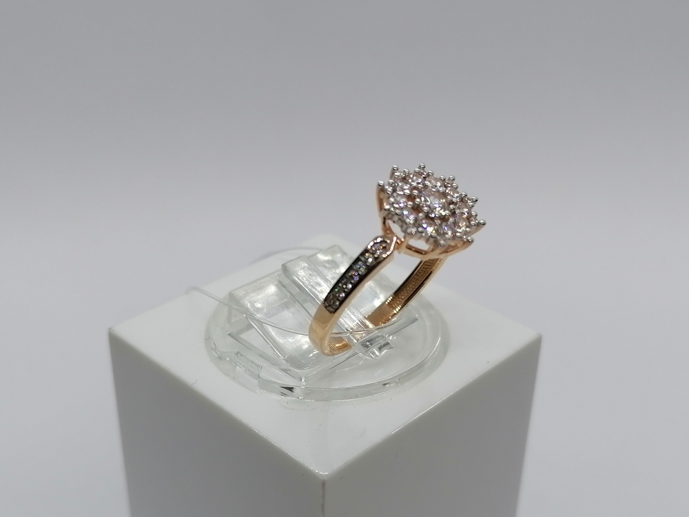 КОЛЬЦО С КАМНЯМИ (Au 585)