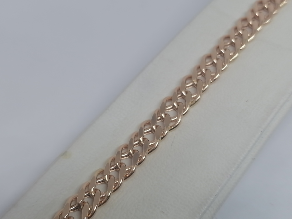 БРАСЛЕТ ПУСТОТЕЛЫЙ Ромб двойной (Au 585)