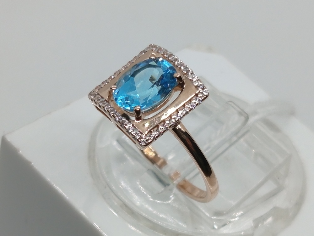 КОЛКМИ585 КОЛЬЦО С КАМНЯМИ (Au 585)