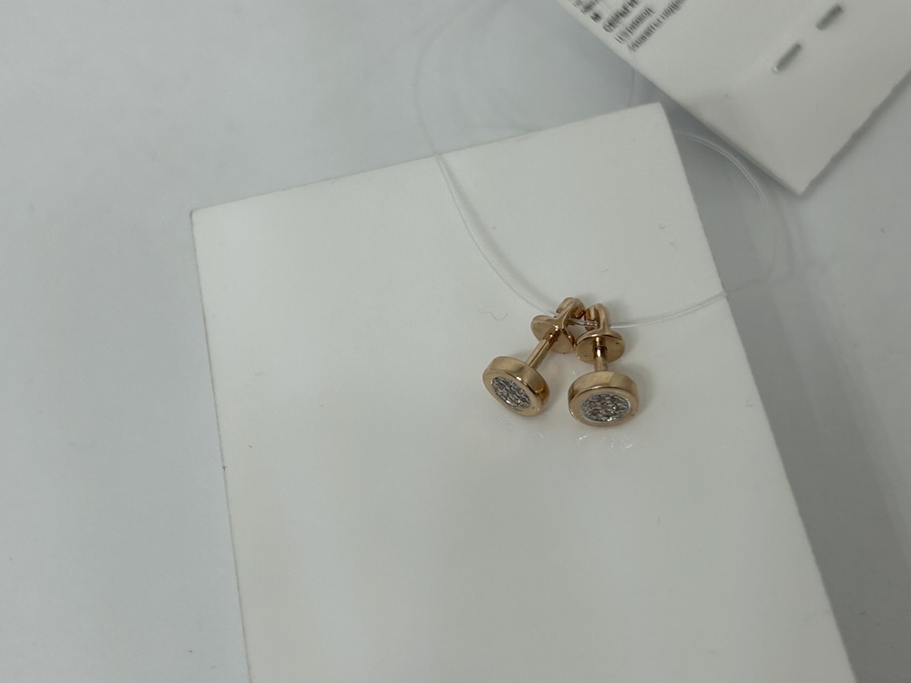 СЕРЬГИ ПУСЕТЫ с камнями (Au 585)